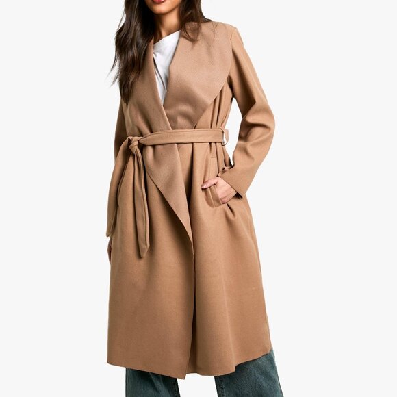 Boohoo Waterfall Coat - Picture 1 of 5